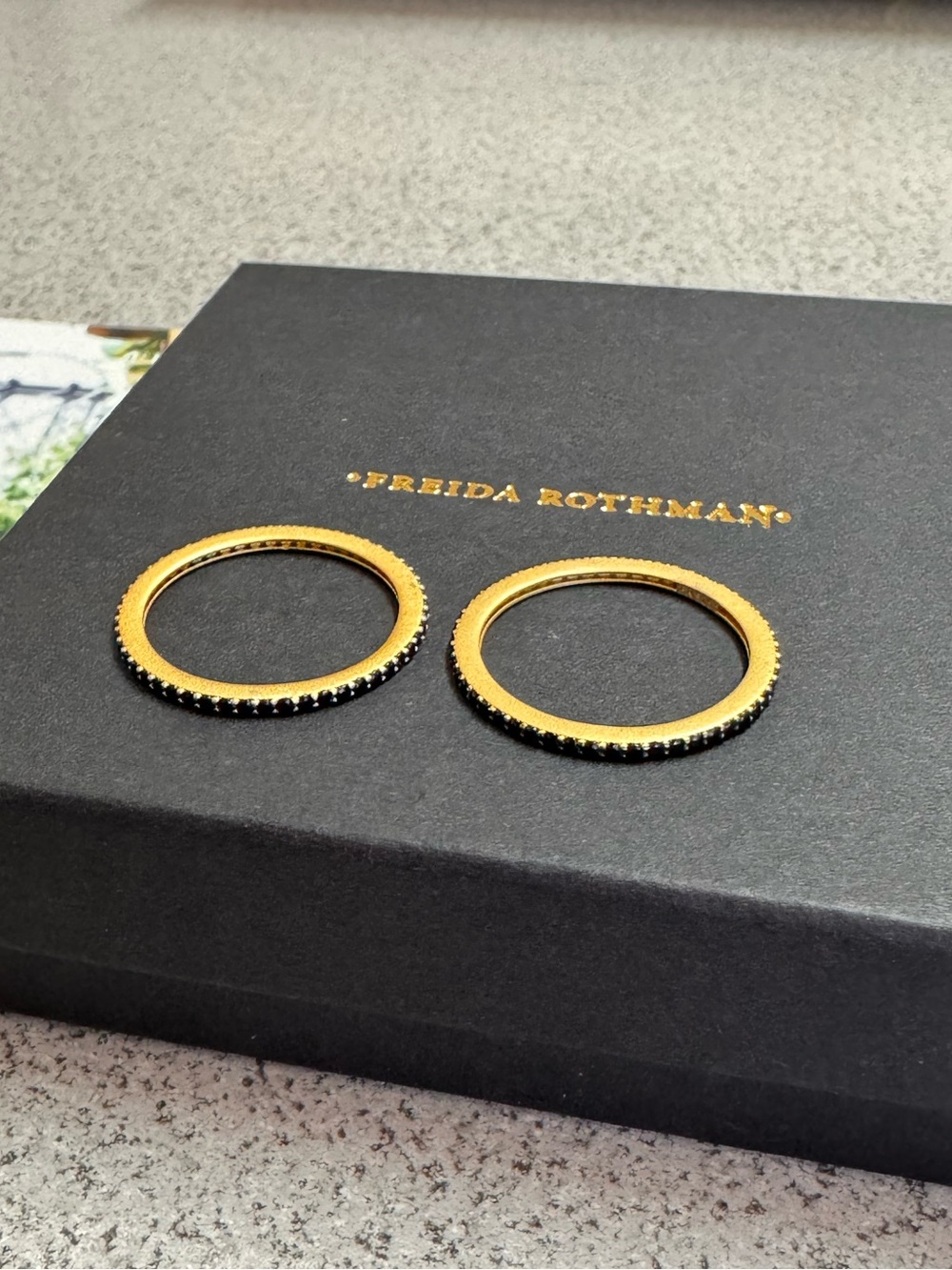 Freida Rothman Black Pave Stacking Ring - Picture 4 of 4